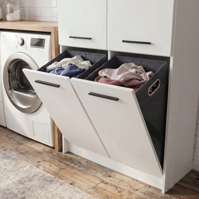 Armoire de salle de bain blanche avec rangement solide