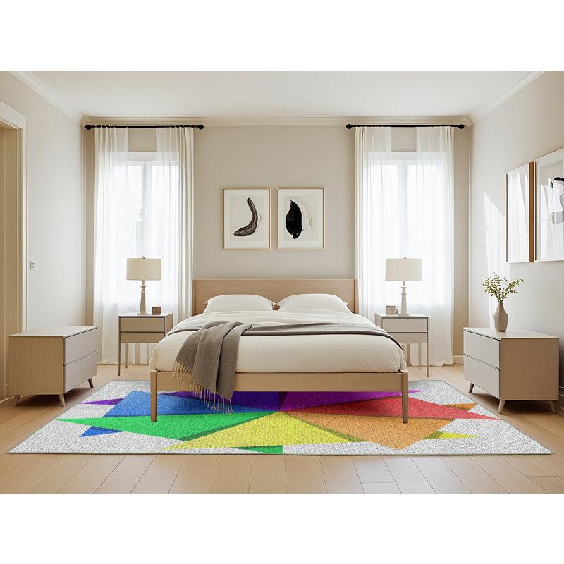 Mauve Tapis décoratif, Rectangle 5 pi x 8 pi