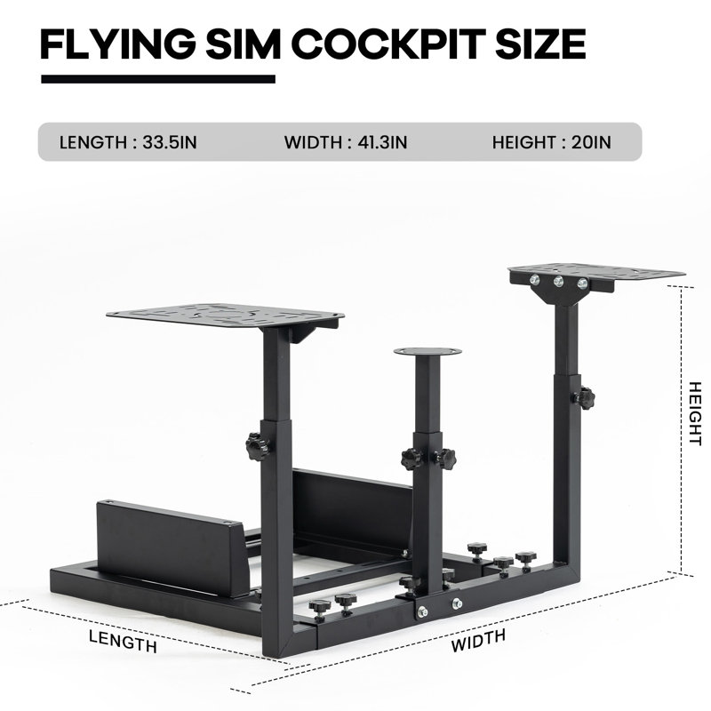 Flight Game/Racing Sim Cockpit – Fits Thrustmaster HOTAS Warthog (No Throttle, Joystick and Seat)