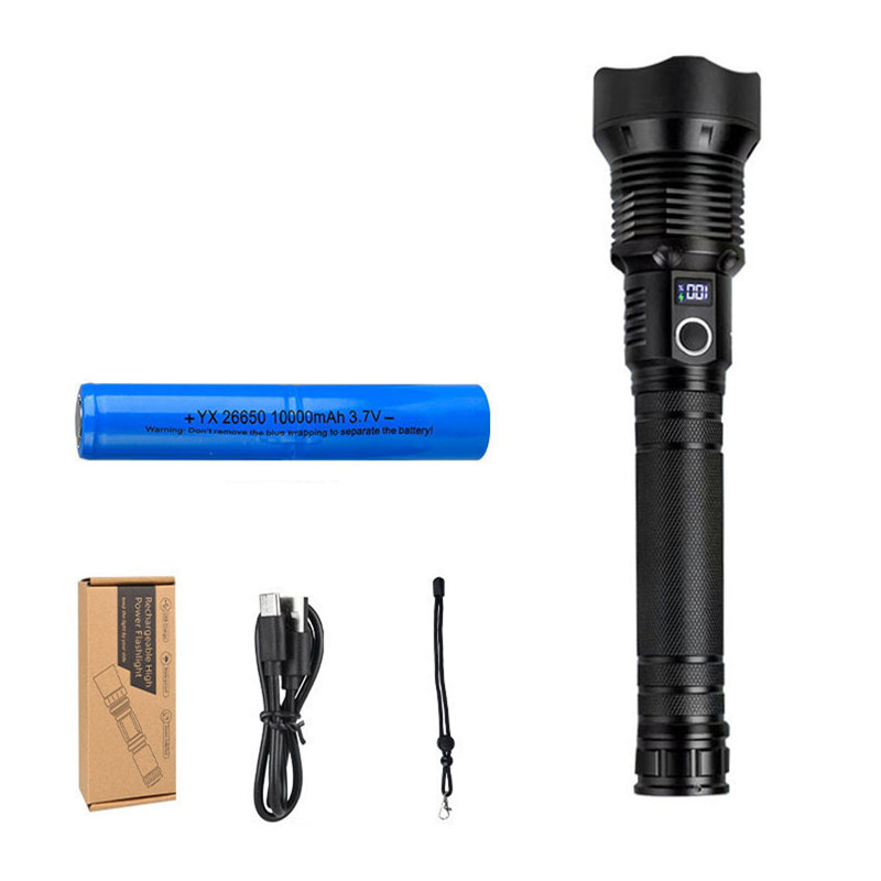 Lampe de poche à DEL rechargeable haute luminosité 5 modes