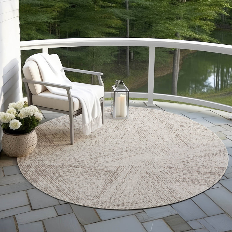 Tapis d'intérieur / extérieur brun Terra , 8 pi x 8 pi