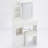 29.2" Small Size Left Drawer Desktop Vanity Table + Cushioned Stool