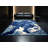 Soft Plush Dunkle Pirate Treasure Hunter Bohemian Block Print Area Rug in Blue – Navy Binding-1676332130