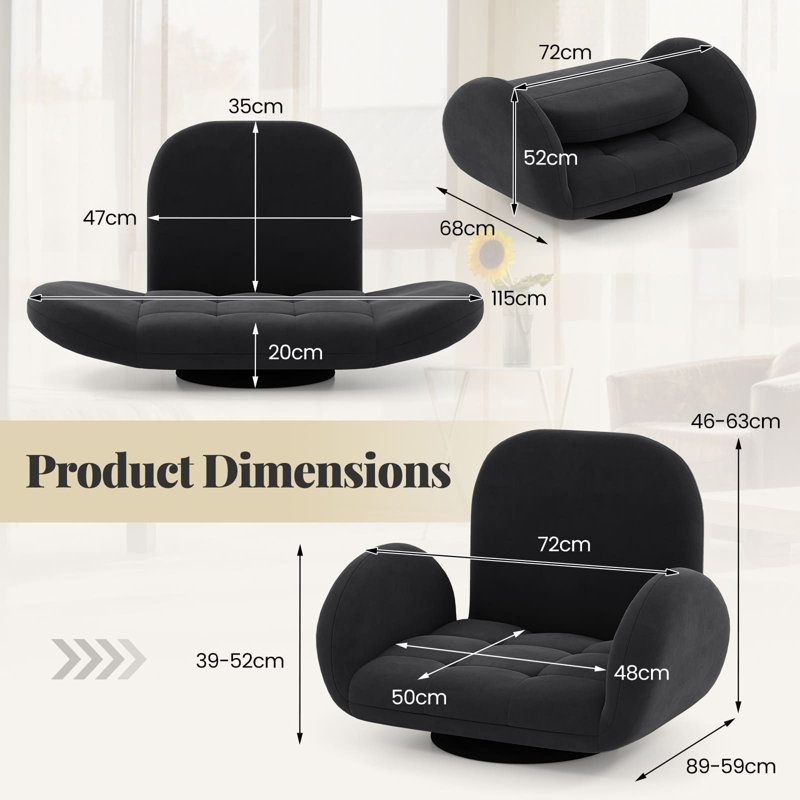 Upholstered Swivel Armchair