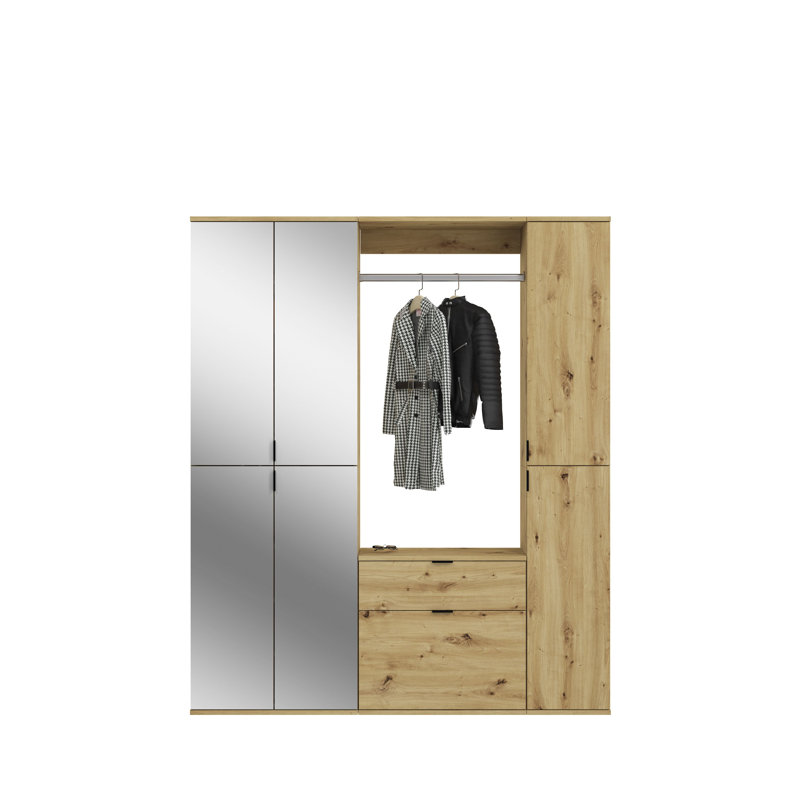 Lutton 3 Door Wardrobe, Artisan oak