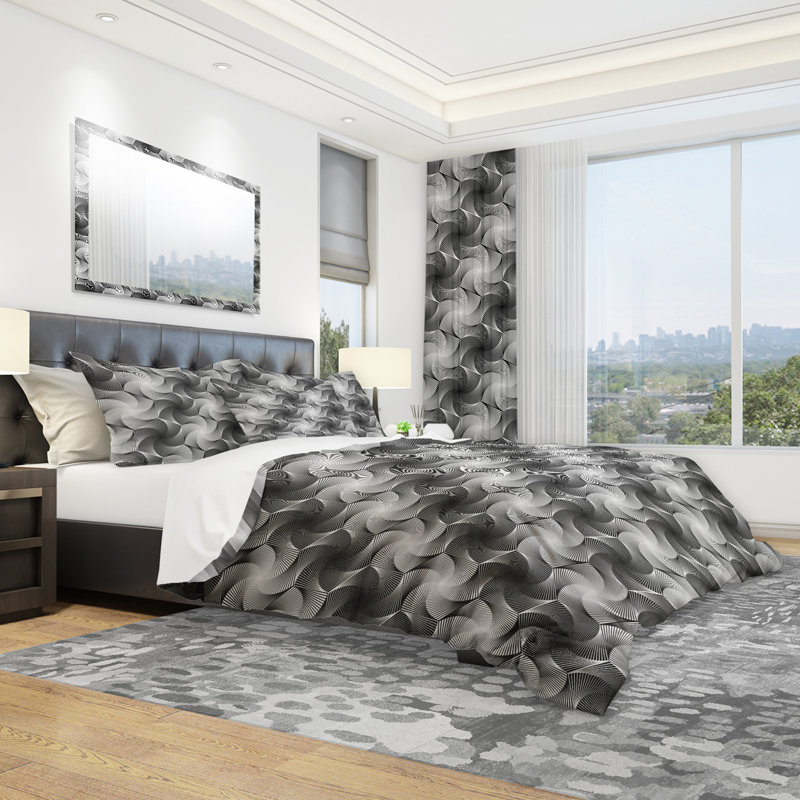 Ensemble de housse de couette moderne et contemporaine, Housse de couette très grand + 2 taies décoratives