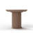 Japandi 35.5" Small Round Wooden Dining Table for 2 with Pedestal Base