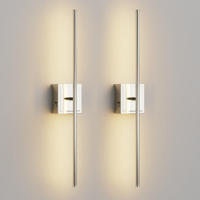 28'' Battery Operated Wall Sconces with Remote Control, 350° Rotated Wall Light Bar