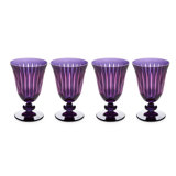 Prism Wine Glasses (Set of 4) - Amber/Honey
