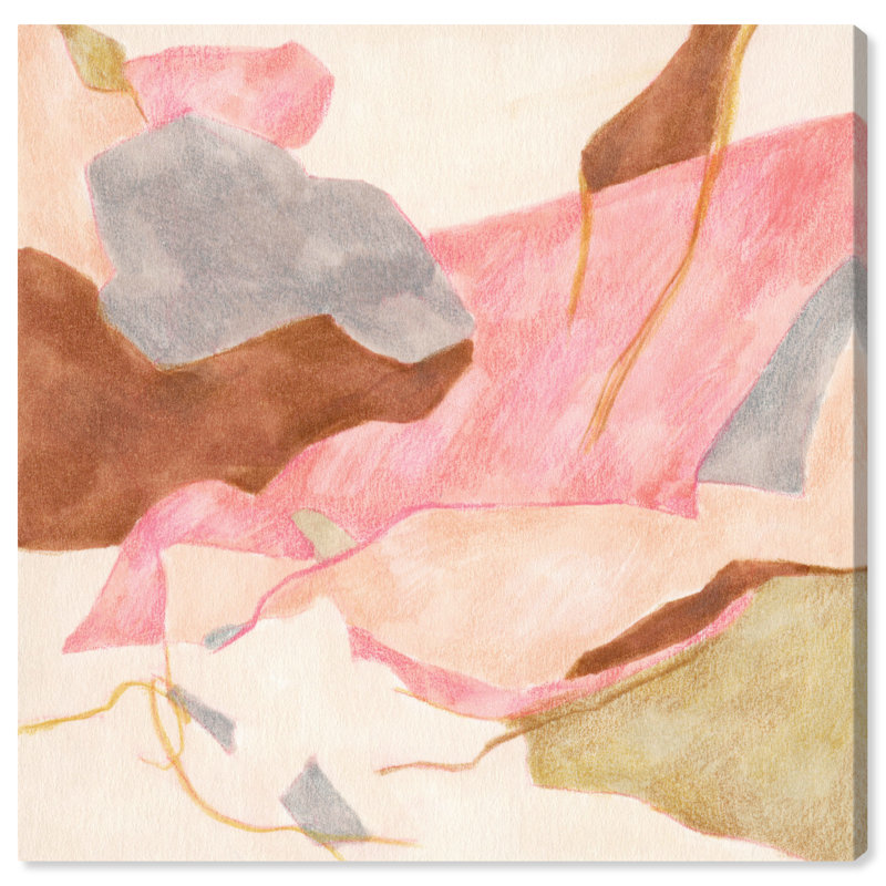Grand canyon rose sur toile, H 12 po x l 12 po x P 0,8 po