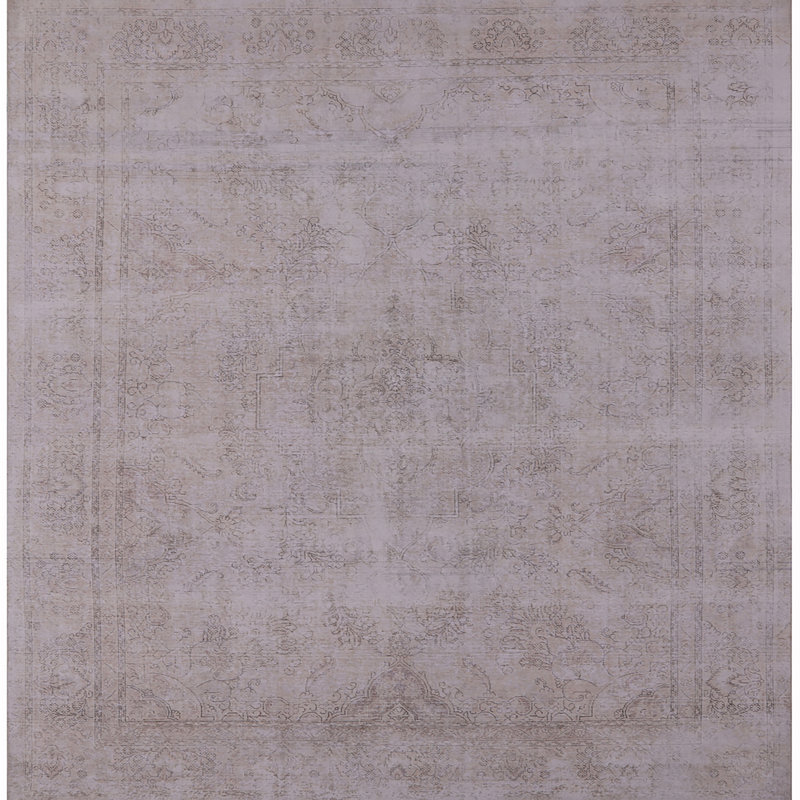 Tapis oriental gris Mina, Carré 3 pi