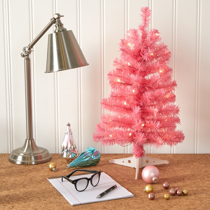 2' Pine Artificial Christmas Tree with 35 Clear Lights