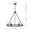 Nishimura 27" W 6-Light Wagon Wheel Chandelier
