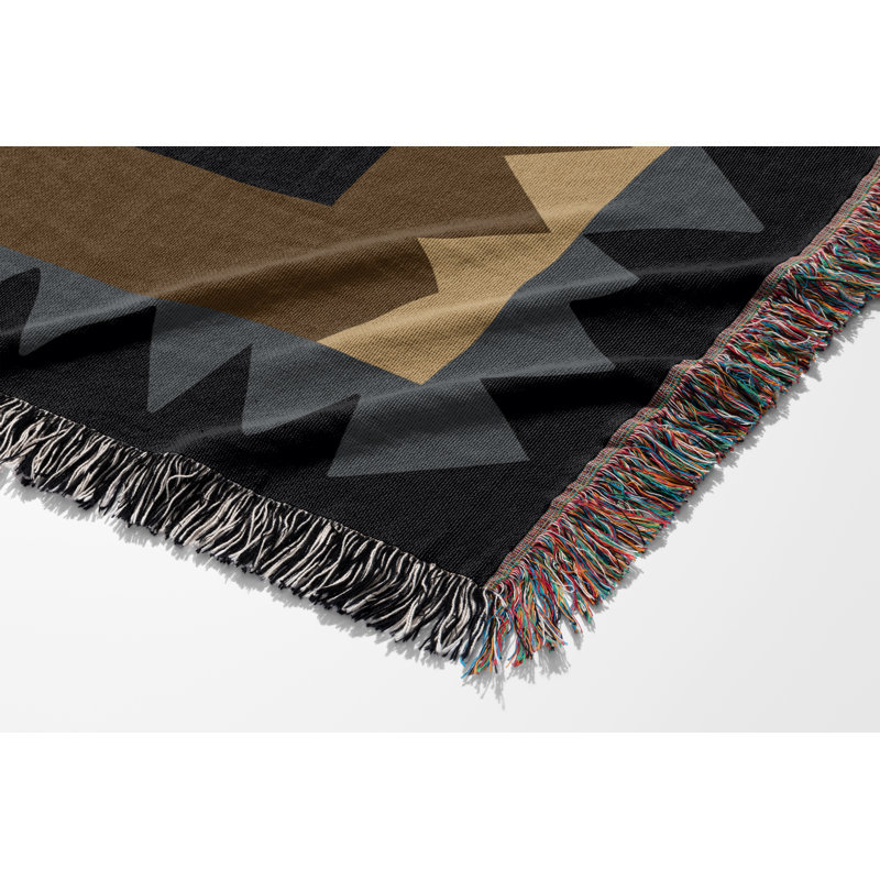 Jeté Kotu, L 60 po x l 50 po, Noir / Brun / Bleu