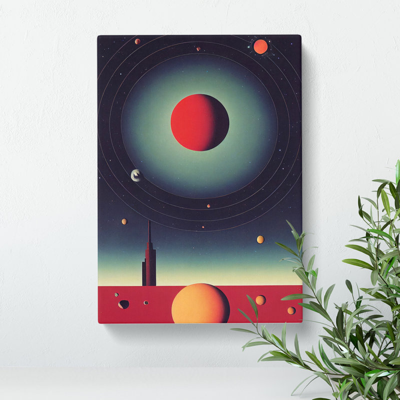 Planets In Space No.1 - Wrapped Canvas, 50cm H x 35cm W x 3cm D