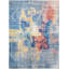 Abstract Area Rug in Blue/Beige/Light Yellow/Red
