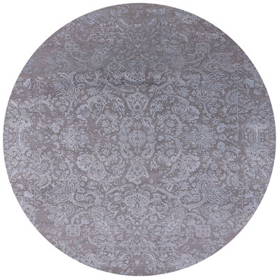 Tapis gris à motif floral Hulett