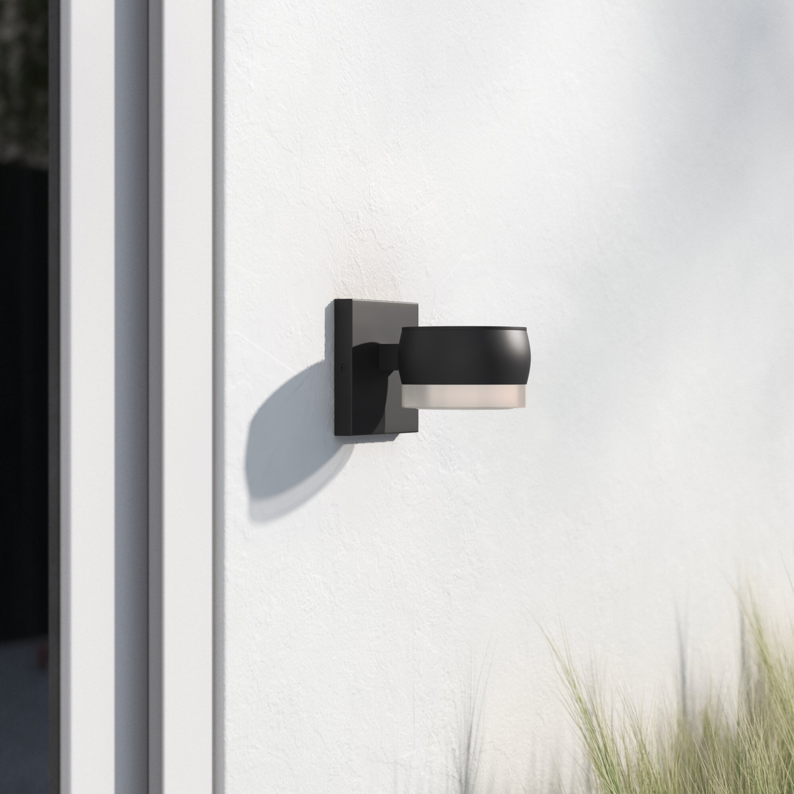 Single Light Cylinder Outdoor Aluminum LED Wall Light
