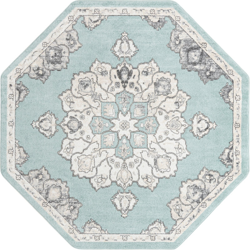 Troayurgh Oriental Indoor Rug, Octagon 7'10" x 7'10"