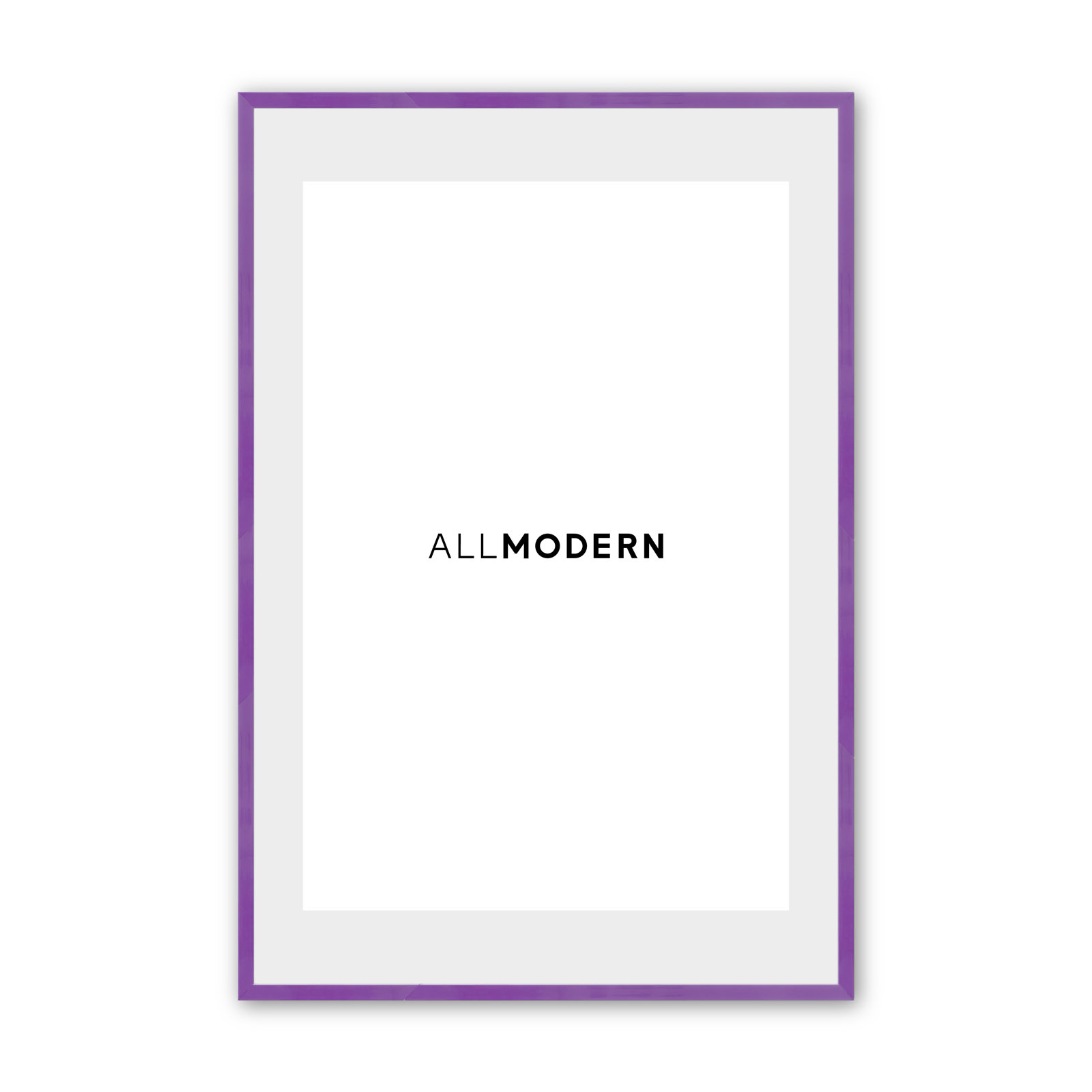 Willin Solid Wood Picture Frame with Mat, 19.75" W x 25.75" H, Plum Purple