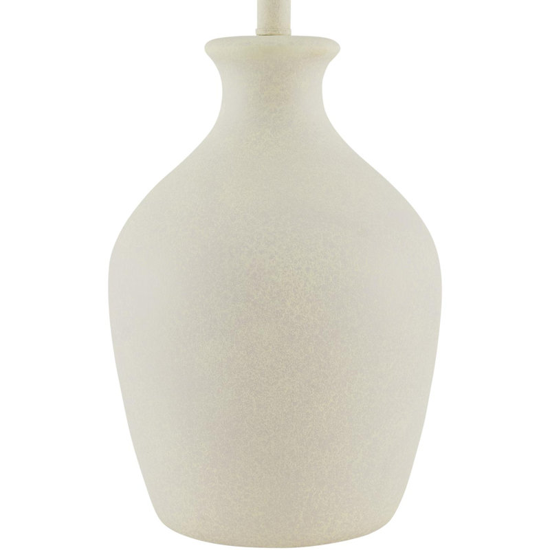 Cerria Table Lamp, White, Beige