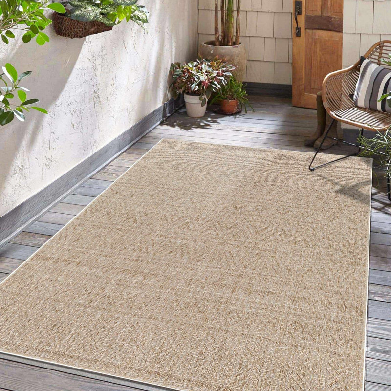 Mendota Scout Moroccan Khaki Indoor/Outdoor Area Rug, Runner 2'7" x 12'