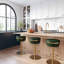 Upholstered Adjustable Height Bar Stool-104248585