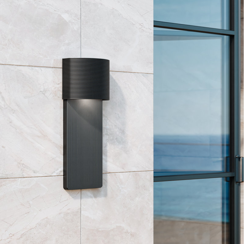 Tempe 1 Light Wall Sconce, Black, 17" H x 6.75" W x 3.5" D