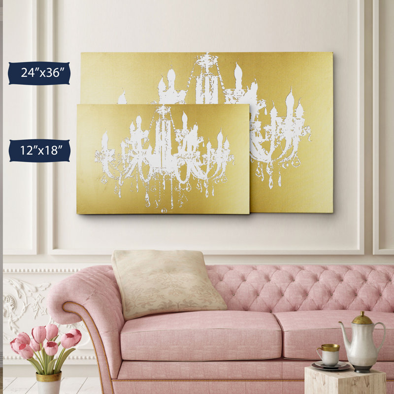 « golden champagne diamond lustre », impression sur toile tendue, H 12 po x l 18 po x p 2 po