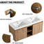 Meuble-lavabo mural double avec lavabo double 48 po - Matériau de construction