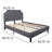 Aluino Arched Button Tufted Upholstered Platform Bed Frame - No Box Spring Required-395099100-395099103