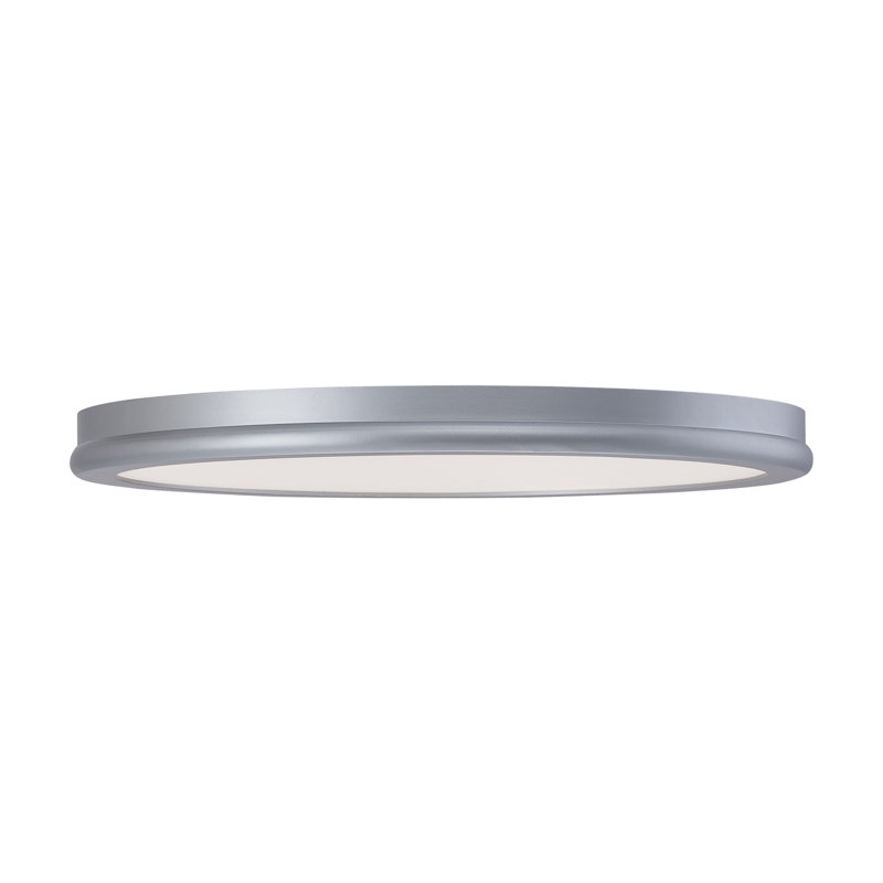 Geos 1 - Light LED Flush Mount, 0.88" H x 10" W x 10" D, Titanium, 2700K
