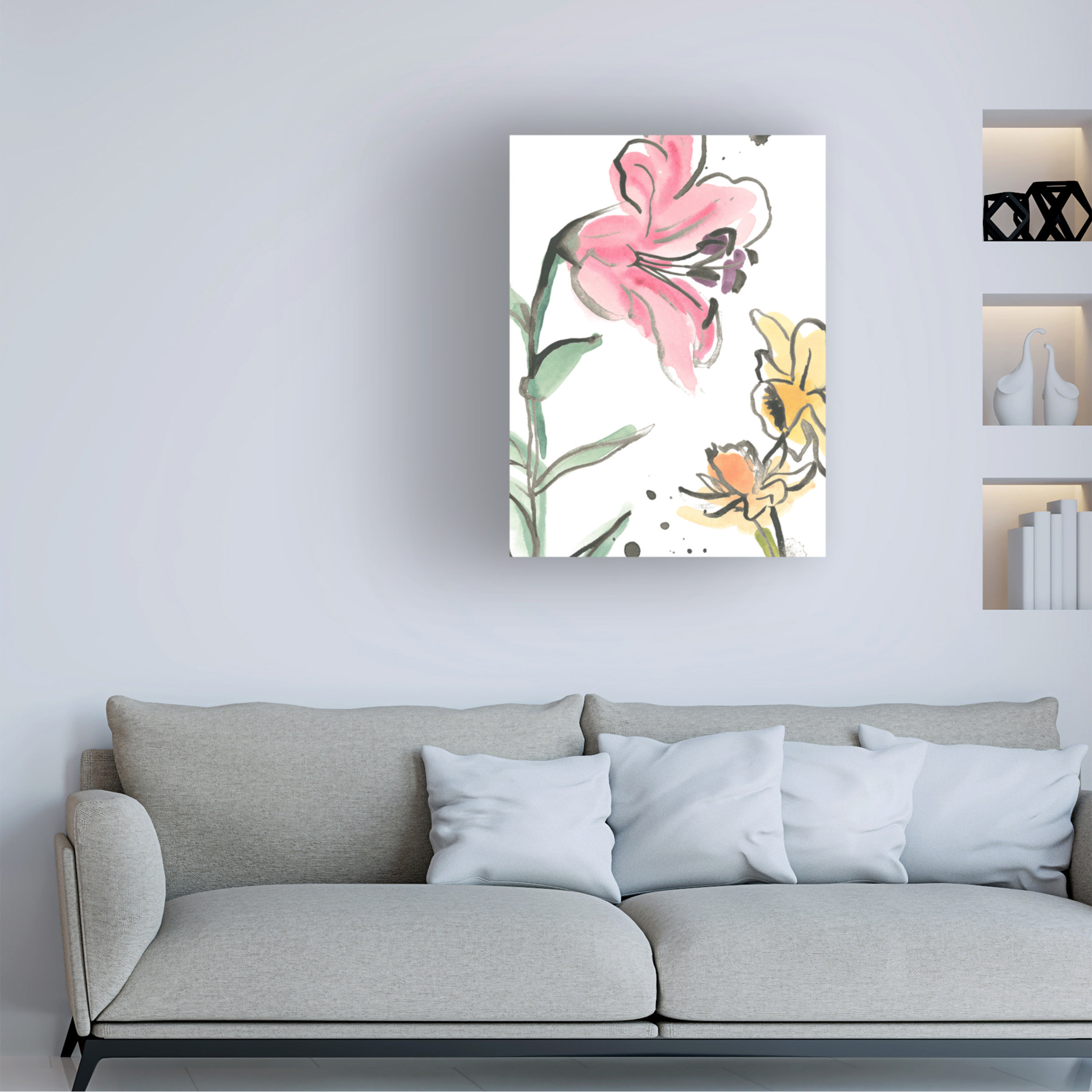 Red Barrel Studio® June Erica Vess 'Ink Wash Garden V' Canvas Art | Wayfair