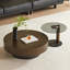 Ensemble de tables basses Modern Nesting - Table principale en acier inoxydable et table d'appoint en verre trempé