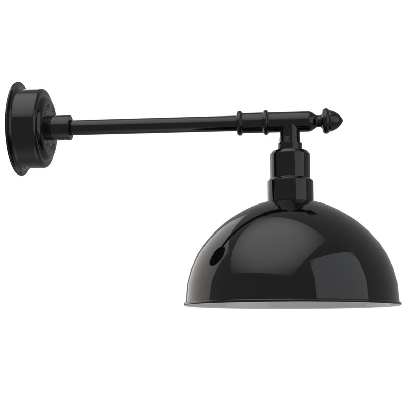 Luminaire de grange d’extérieur à del Antoinette, H 15 po x l 14 po x P 28 po, Noir