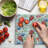 Ambesonne Colourful Cutting Board Large Size Parrots Iris and Roses Multicolor