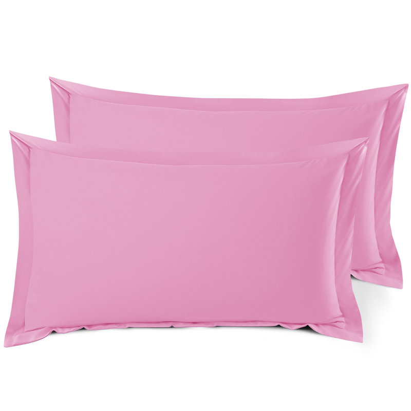 Taie décorative 100% polyester , Rose clair, 20 po x 26 po