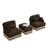Modern Sofas Chenille Leopard Loveseat, Mobile Ottoman For Home