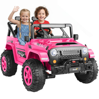 Alex 24V 2 places en voiture Jeep pour grands enfants, jouets UTV avec télécommande pour parent, lumières DEL, suspension à ressort, Bluetooth, musique, USB, MP3