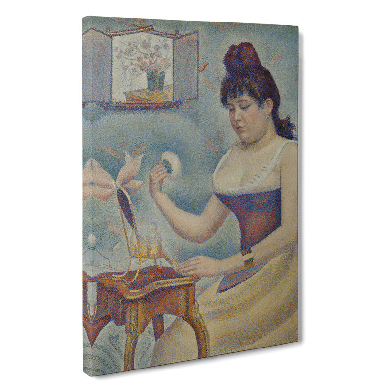 Woman Powdering Herself by Georges Seurat - Wrapped Canvas Painting, 76cm H x 50cm W x 3cm D
