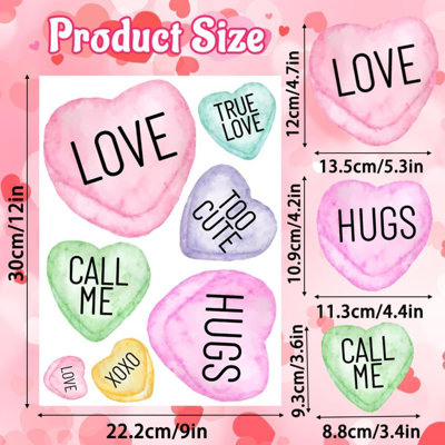 8 feuilles autocollants de fenêtre valentine double face rose mauve bleu autocollants de fenêtre valentines amour cœur autocollants de fenêtre pour la maison mariage anniversaire fête magasin verre décoration de vacances