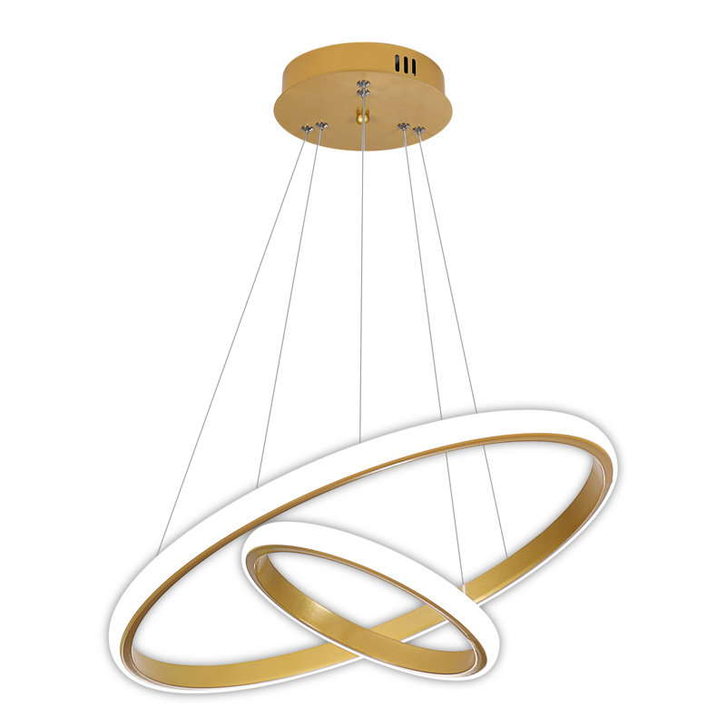 Makeva LED Tiered Chandelier, Gold