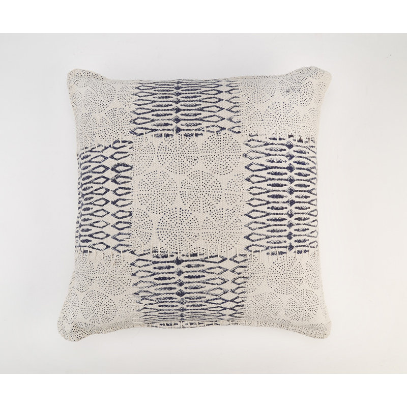 Coussin décoratif géométrique en coton 