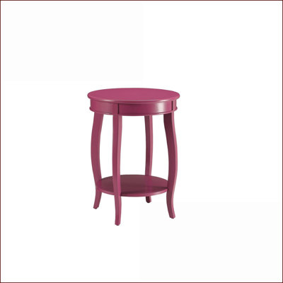 Table basse mauve peu encombrante avec couche de rangement & amp; Longs pieds courbés pour le salon