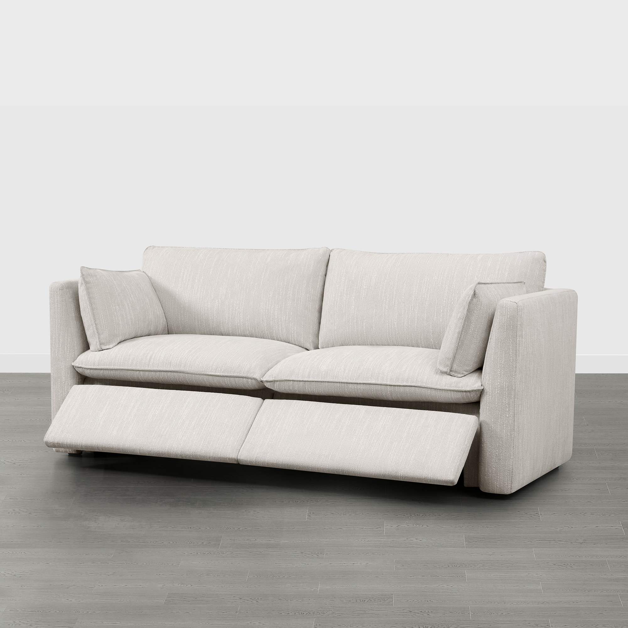 Greylan 114" 3 - Piece Modular Power Reclining Sofa, Light Gray, 2, 35"H x 80"W x 35"D
