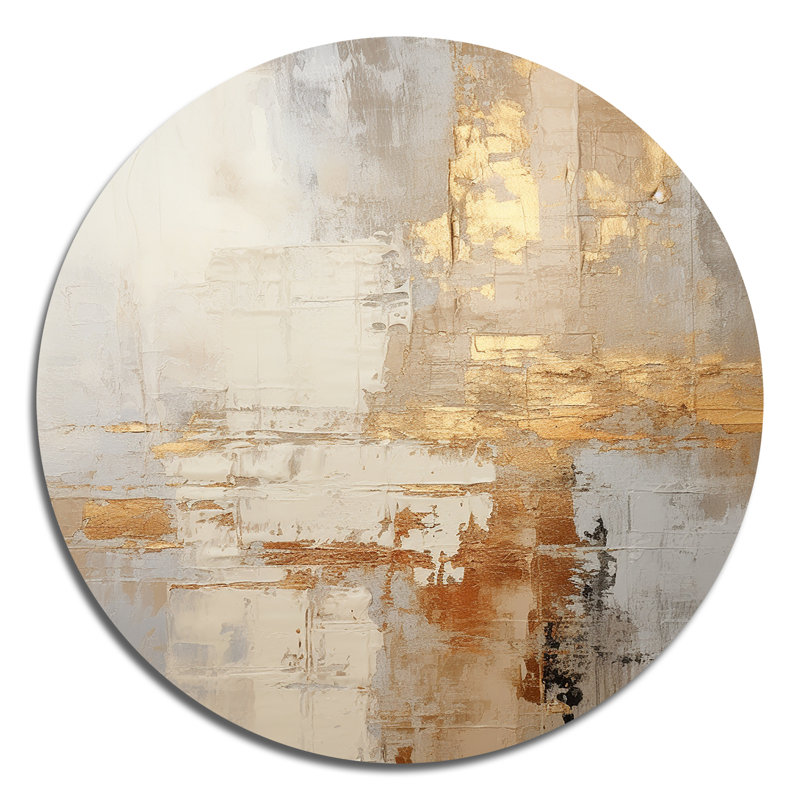 Maxwell - Art abstrait rond en métal, H 36 po x l 36 po