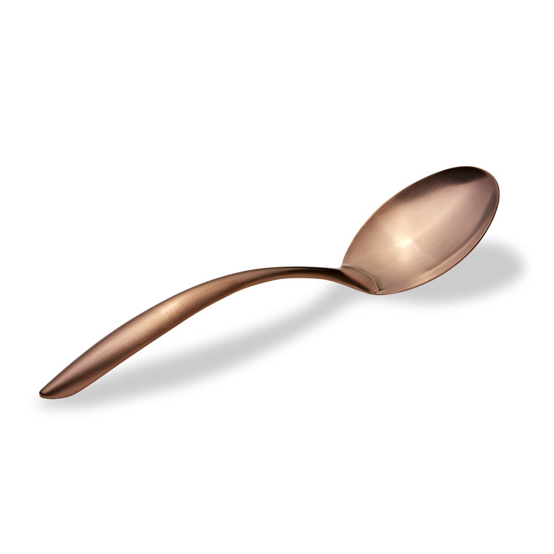 Stainless Steel Serving Spoon, Rose Gold Matte