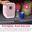 Frigidaire 4L Mini Fridge Cooler with Bluetooth Speaker, Holds up to 6 Cans, Portable Thermoelectric Skincare & Beverage Cooler for Car, Office, Bedroom, Dorm Room, Pink-124743614