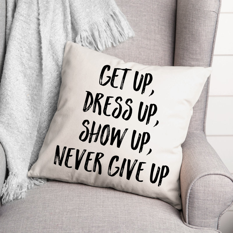 Coussin Never Never Up, 20 po x 20 po