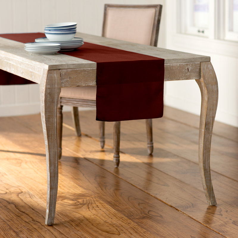 Solid Color Table Runner - Basics by Wayfair™, Burgundy
